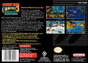 Donkey Kong Country 3 - Dixie Kong's Double Trouble! (USA) (En,Fr) box cover back